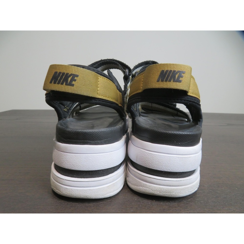 Nike Icon Classic Sandals Womens Size 8 Black Gold Strappy Platform DH0224-002 - Picture 5 of 10